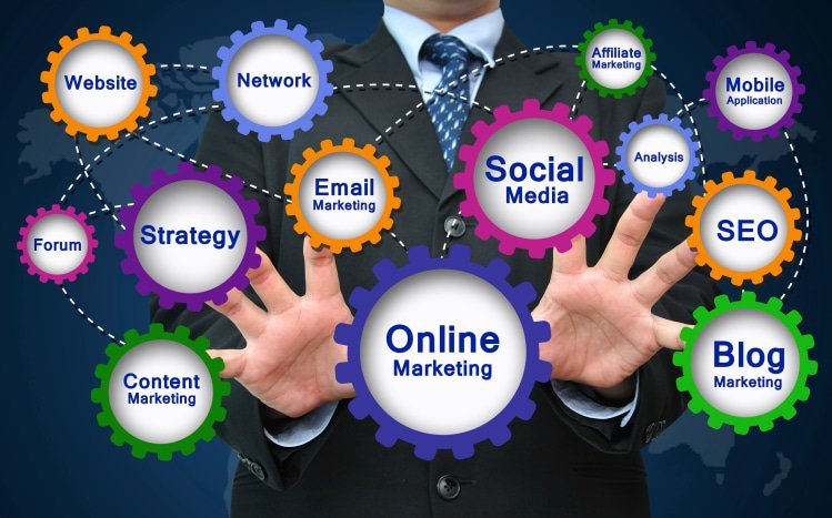 Online marketing channels: website, social media, SEO, email, content and mobile apps